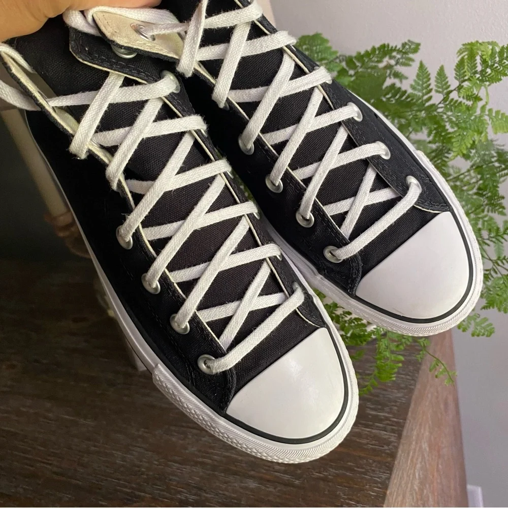 CONVERSE Chuck Taylor All‎ Star High-Top Platform Sneakers Shoes Womens 9 Black - Picture 7 of 9